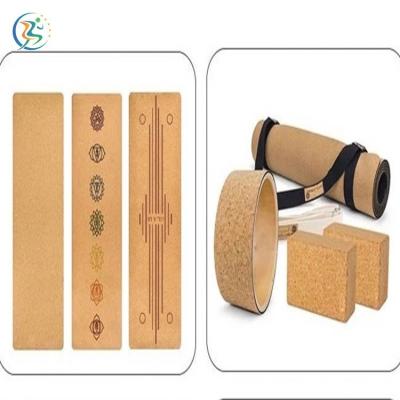 China Eco Friendly Rubber+cork 4mm Natural Rubber Yoga Mat Custom Yoga Cork Mat Natural Premium Cork for sale