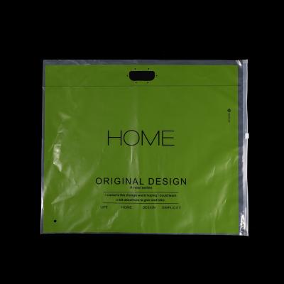 China Hot selling household textile portable home bag transparent PE printing packing bag used for pillow package zipper bag with logo for sale