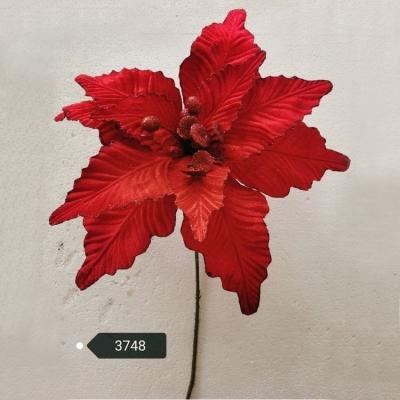 China Fashional Poinsettia Flower Christmas Artificial Flowers Hot Sale Special Flowers Christmas Decoration for sale