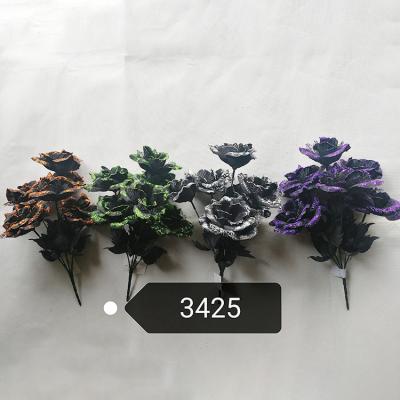 China Fashional Halloween Decorations Black Flower For Sale Outdoor Halloween Decoration Props for sale