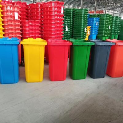 China Factory Price Viable Wholesale OEM ODM HDPE Rolled Plastic Waste Bins Garbage Cans Trash Bin Dust Bin for sale