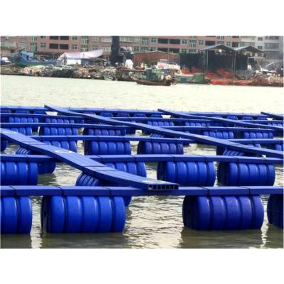 China Sea And Lake Single Rig Plastic Marine Pontoon Fish Floating Cage for sale