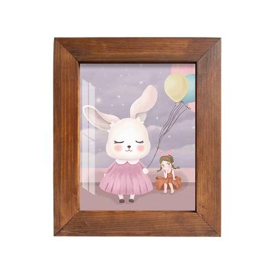 China Handmade+ECO-Friendly WX2109022 HY Size 27x32 Size Tabletop Photo Frame Custom Natural Wood Photo Frame Wholesale for sale