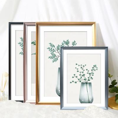 China Waterproof+ECO-Friendly A2111001 HY Customized High-Transparent Aluminum Alloy Metal Plexiglass Photo Frame Wall Decor Office Frame for sale