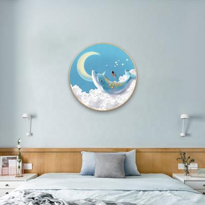 China Waterproof+ECO-Friendly AY2109001-2 HY Wall Art Canvas Paintings Around Aluminum Alloy Decorative Painting Cute Cartoon Painting For Kids Room for sale