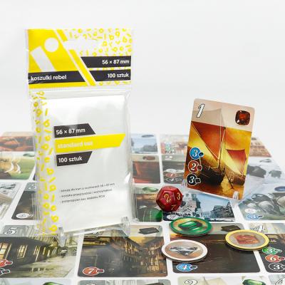 China BL00108 Premium Thickness Waterproof Dustproof USA Standard Board Game Card Sleeves Protectors, Custom Clear Card Sleeves for sale