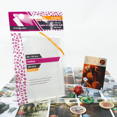 China New arrival BL00115 waterproof dustproof! ! Custom Clear Penny Sleeves 80x120mm Premium Oversized Board Game Card Sleeves for sale