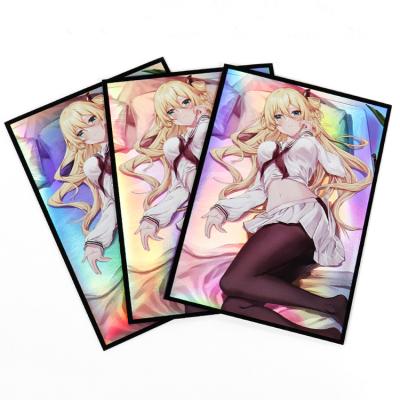 China The Hot Selling Holographic Anime Art Trading Card Protector,Costom Gaming Fashion BL0070 Glossy Color Card Sheath Yugioh for sale