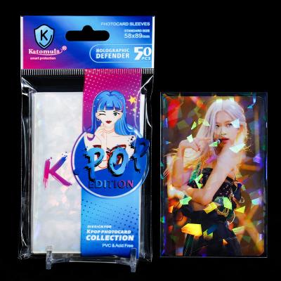 China Fashion BL008 New Glossy Diamond Idol Photo Card Sleeves, Photocard Sleeves Kpop Protector, Custom Holographic Card Sleeves for sale