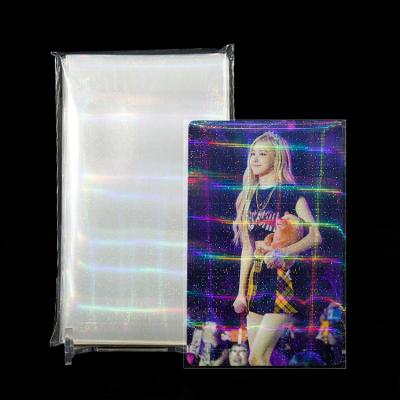 China Fashion BL0054 Newly Designed Resealable Prismatic Hologram LOMO PC Card Sleeves, Costom Photo Card Protectors Sleeves for sale