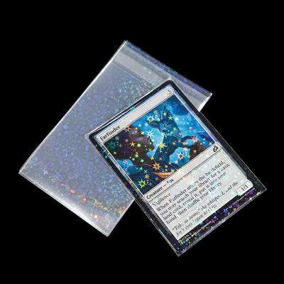 China BL0098 Fashion Resealable Tiny Stars Holographic Trading Card Sleeves Protector for MTG/Yugioh/Poke-mon, Custom Games Card Sleeves for sale