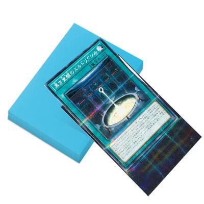 China Fashion BL00106 Evenly Cutting Prismatic Hologram Card Sleeve, Sky Blue Matte Card Sleeves for Yugioh, Custom Trading Card Sleeve for sale