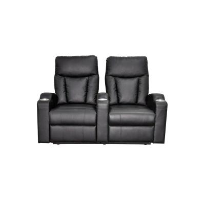 China Black Leather Extendable Living Room Furniture Theater Power Cinema Glider Recliner Sofa Chairs For Home Theater for sale