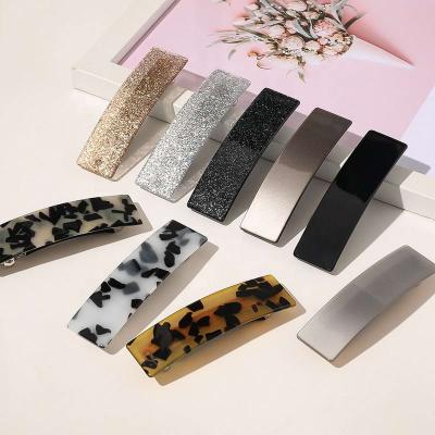 China Popular Handmade Resin Acrylic Hair Clips Fashion Woman Hair Accessories Hairpins Home BB Clip Styling Toolbars Headwear For Girl for sale