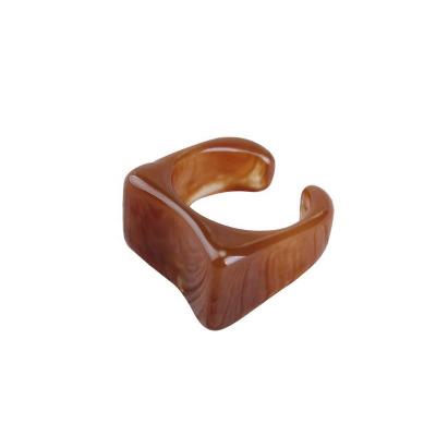 China Romantic Irregular Acrylic Resin Acetate Cocktail Rings For Women Open To Slap Acrylic Resin Finger Rings for sale