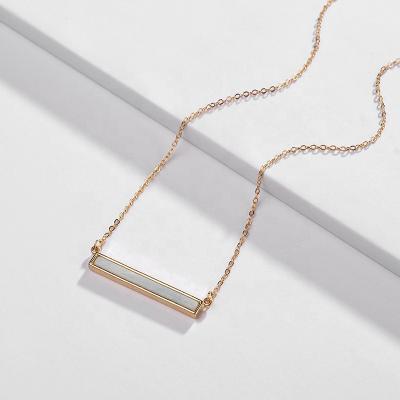 China Fashionable Minimalist Natural Stone Choker Necklace Bar Jewelry Women Summer Pendant Necklaces for sale