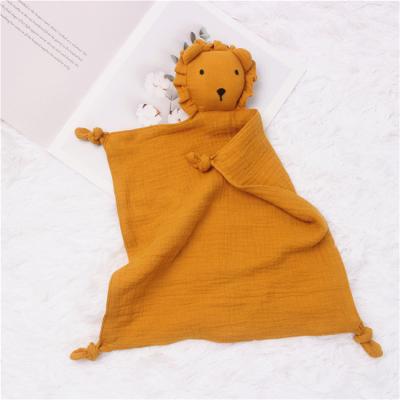 China Lion Newborn Blankets Baby Security Blanket Comforter Toy Baby Sleep Comforter PORTABLE Cute Animal Muslin Lion INS Amazon for sale