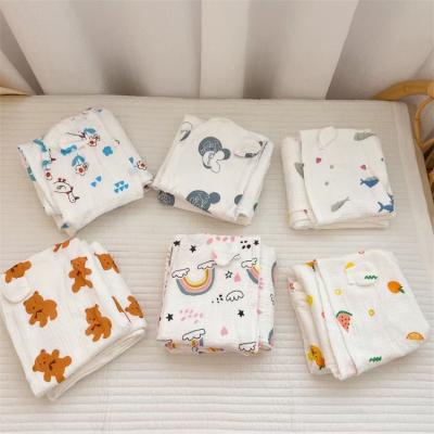 China Viable Factory Wholesale Custom Logo Cute Pattern Eco Friendly Soft Hooded Organic Bamboo Baby Bath Towel Set for sale