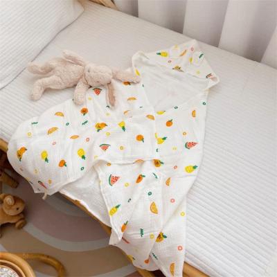 China Baby Viable Organic Hooded Towel Cotton Handkerchief Cloth Muslin Face Towel Soft Baby Washcloth For Newborn Gift for sale