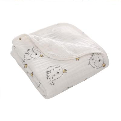 China 47 x 47 inch PORTABLE pre-washed super soft 100% cotton muslin blanket for sale