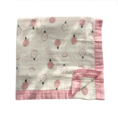 China Large 47 x 47 inches PORTABLE 100% Eco-Friendly Organic Muslin Blanket for sale