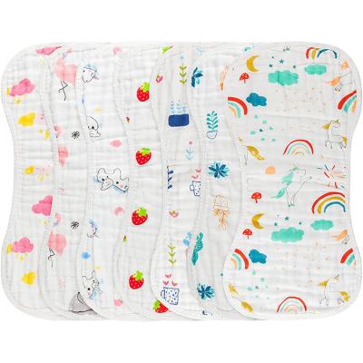 China Large wearable 100% cotton hand washcloths 6 layers of extra absorbent and soft muslin burp fabrics for sale