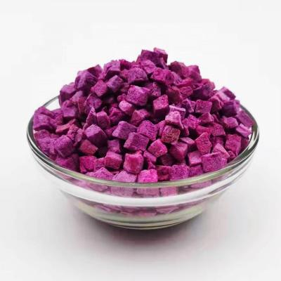 China FYFD002G dry pure natural nutrition 5*5*5mm freeze dried purple potato cut up sweet potato for sale