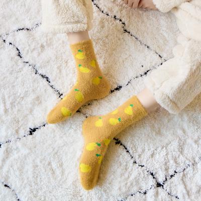 China Women's fluffy socks; Cozysocks; Sleep Booties Ins Fashion Model Women Thermal Booties Animal Cozy Socks Warm Crew Socks For Sleep for sale