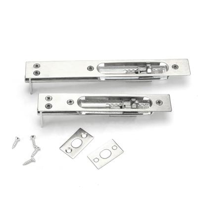 China Factory Wholesale Durable T Shaped Security Flush Bolt Sliding Door Lock Stainless Steel Bolt Latch Durable Stainless Steel for sale