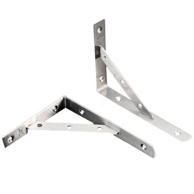 China Premium Quality 90 Degree Removable Bracket Stainless Steel Wall Mount Adjustable Foldable Shelf Brackets For Folding Shelves for sale