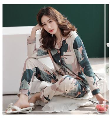 China New Autumn Winter Breathable Sleepwear 2 Piece Sets For Women's Plus Size Cotton Pajamas Turn-Down Collar Homewear Pijama Plus Size Pajamas for sale