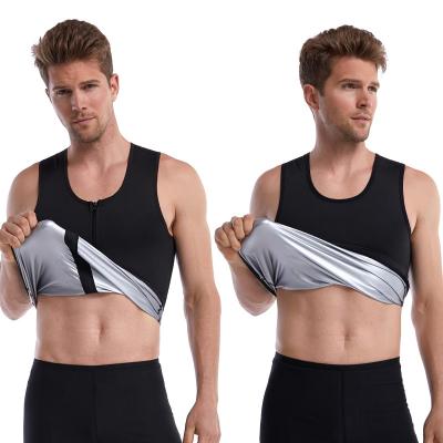 China Breathable Men Sweat Sauna Shirt Body Shapers Slimming Waist Trainer Corset Tank Tops Shaping Belt Weight Loser Jumpsuit Underwear for sale