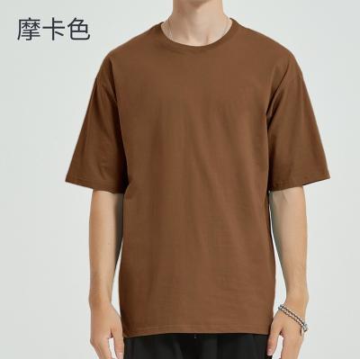 China High Quality Custom Heavy Drop Oversized Luxury Logo White Anti-wrinkle OEM Cotton T-shirt Boxy T-shirt 100% T-shirt For Men for sale