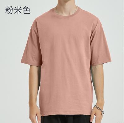 China High Quality Custom Heavy Drop Oversized Luxury Logo White Anti-wrinkle OEM Cotton T-shirt Boxy T-shirt 100% T-shirt For Men for sale