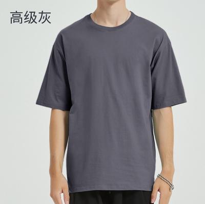 China white LOGO Custom Digital Printing Anti-wrinkle factory direct sale shorts sleeve O neck shirt men's T-shirt 100% cotton clothing stock for sale