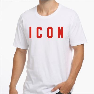 China Oversized Men's T-shirts White Anti-wrinkle Drop Shoulder Design Mens T-shirt OEM Logo Custom 100% Cotton T-shirt for sale