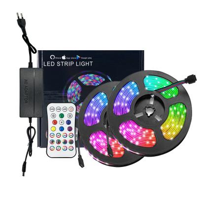 China Dropshipping LANDSCAPE RGB Light Led Wifi Light Kit Set DC12V Google Alexa Voice Smart Control Strip 5050 RGB Music Tape for sale