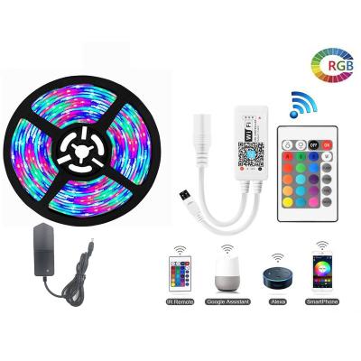 China LANDSCAPE smart wifi led strip with app kit set led stip RGB 5050 5meter long 150LED and adapter for sale