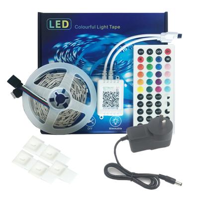 China LANDSCAPE music controlled led strip rgb flexible dc12v led rope light mobile app and 44Key remote controller 5050 18leds/m for Christmas for sale