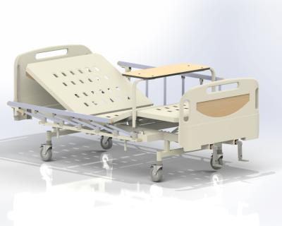 China HL-9901W2 Hospital Room (ABS) Two Function Manual Bed With Aluminum Side Rail for sale