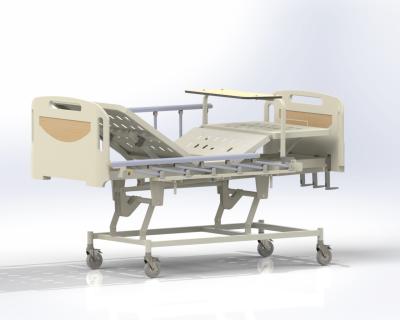 China HL-9901W3 Manual Hospital Nursing Bed Aluminum Side Rail Hospital Bed (ABS) Vouchers Prices With 3 Function for sale