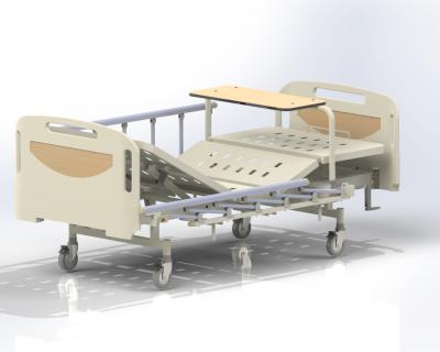 China Factory direct sale 2 function manual bed HL-9901W2 (ABS) hospital care aluminum side rail bed with good price for sale