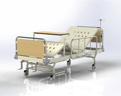 China HL-9901C2 Hospital Steel Structure Manual Hospital Bed With 2 Function for sale