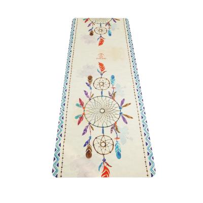 China Free Sample Durable Anti-Slip Custom Design Printed Jute YogaMat Natural Rubber Hemp Yoga Mat Comfortable for sale