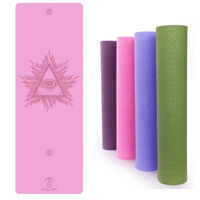 China Top-Handle In Tape Gold Yoga Mat Tpe Yoga Mat Gray Wet And Dry Yoga Mat Plain for sale