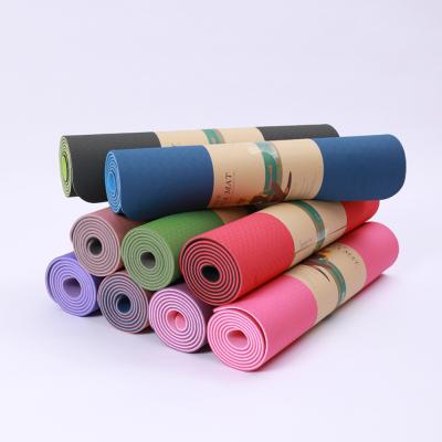 China Top-Handle In The Band Mat Tpe Gold Yoga Mat Fitness Wet And Dry Band Yoga Mat Wholesale Yoga Mat for sale