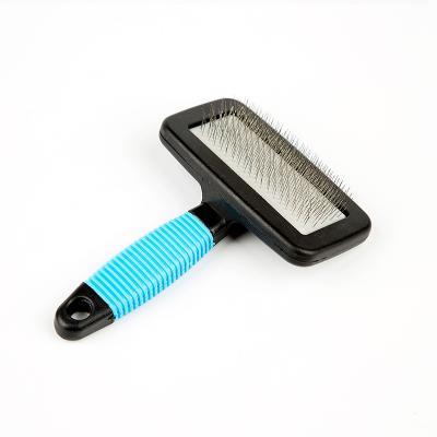 China Sustainable Silicone Pet Brush As Seen On TV Product Stainless Dog Grooming Comb for sale