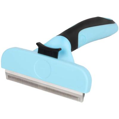 China Sustainable Deshedding Brush Tool for Dog and Cat Hair - Pet Grooming Comb for Small, Medium and Large Cats and Dogs, Quick Hair Remover Rake for sale