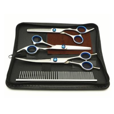 China 3PCS 7inch Viable Scissors Professional Durable Cutting Shears Hair Comb Pet Grooming Scissors Set With Comb for sale