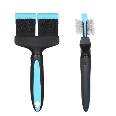 China Durable Double Sided Flexible Mold Slicker Pet Grooming Dog Brush For Healthy Shiny Coat Prevent Tangles, Massage Comfortable And Easy Remove for sale